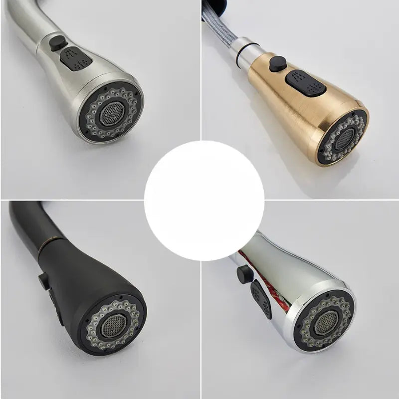 Close-up of FlowFlex faucet's variation designs