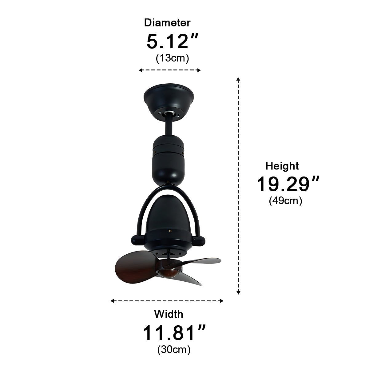 Modern 300° Rotation 6-Speed Ceiling Fan