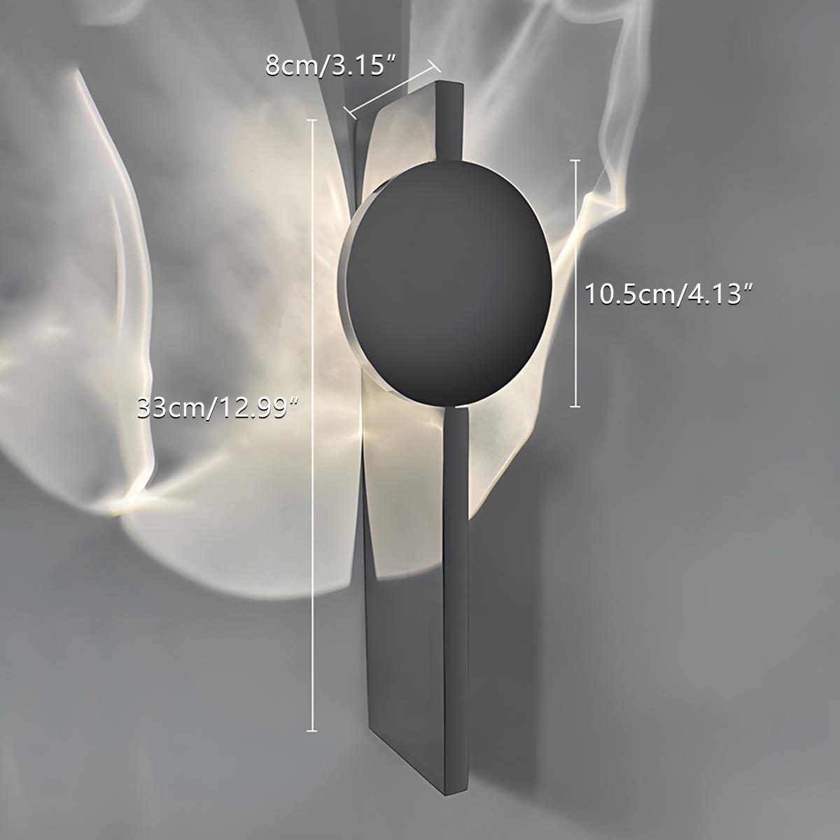 Modern Minimalist Water Waves Rotatable LED Wall Sconce