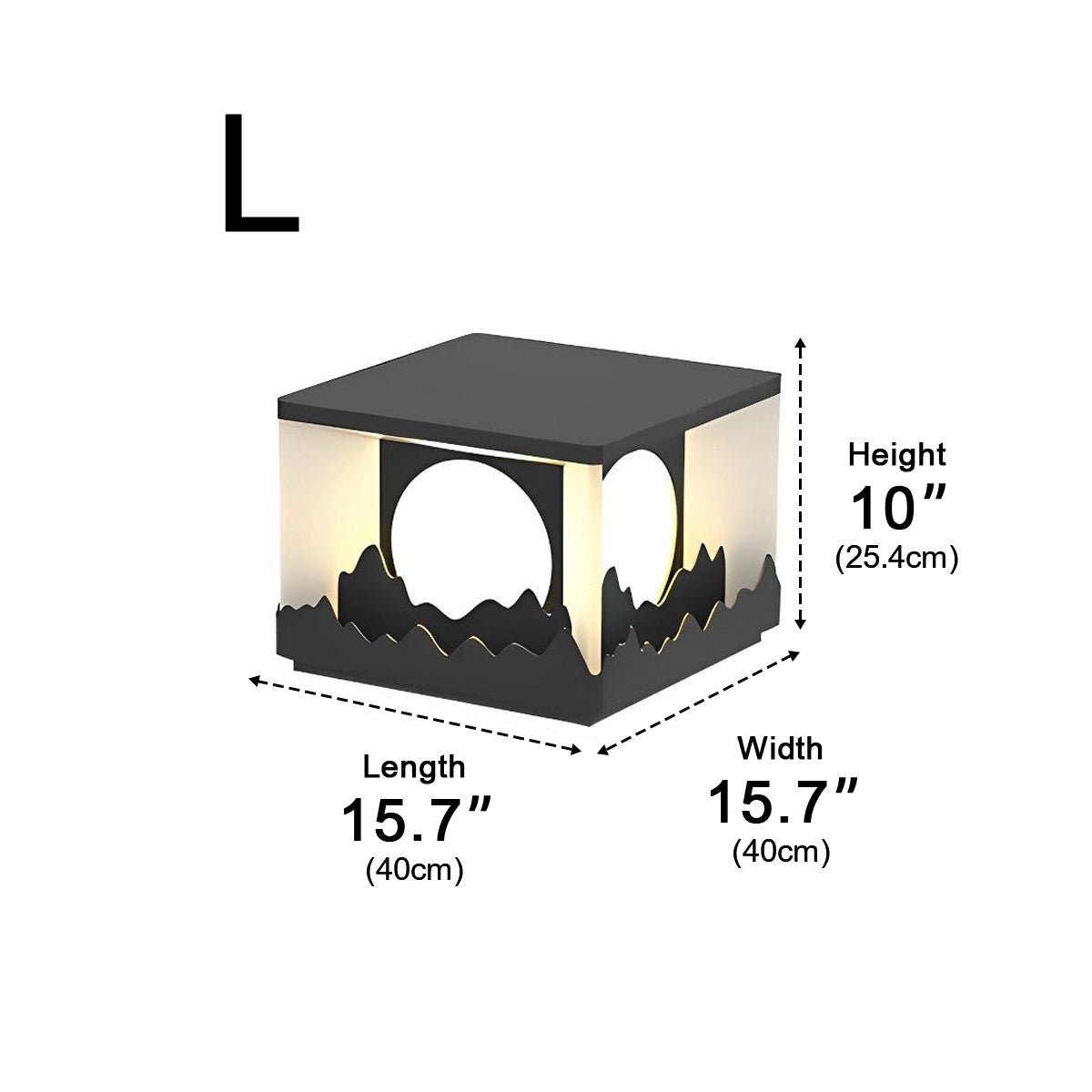 Mountain Scenery Waterproof LED Modern Fence Post Lights