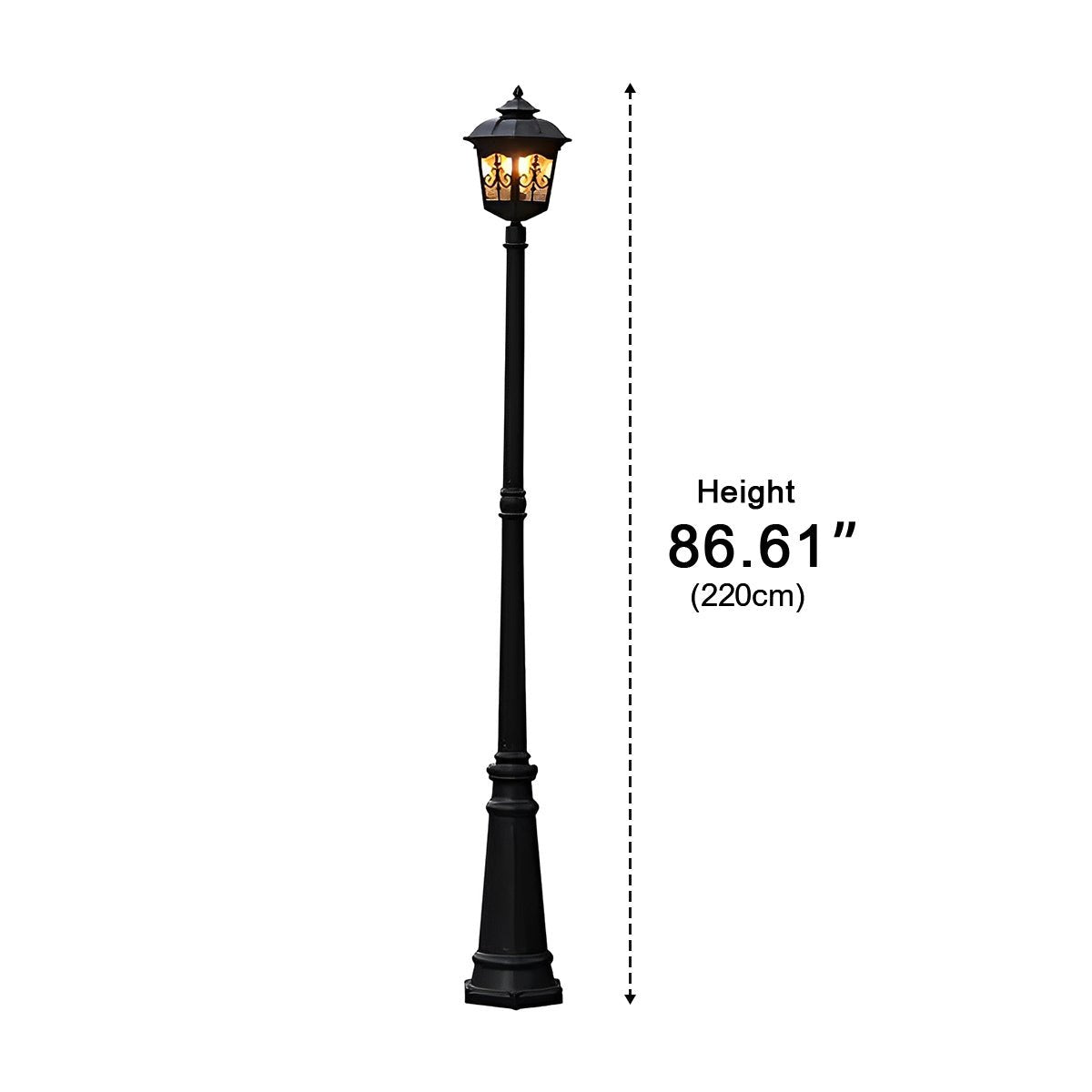 Retro LED Waterproof Garden Lamp Post Lights Outdoor Pole Light