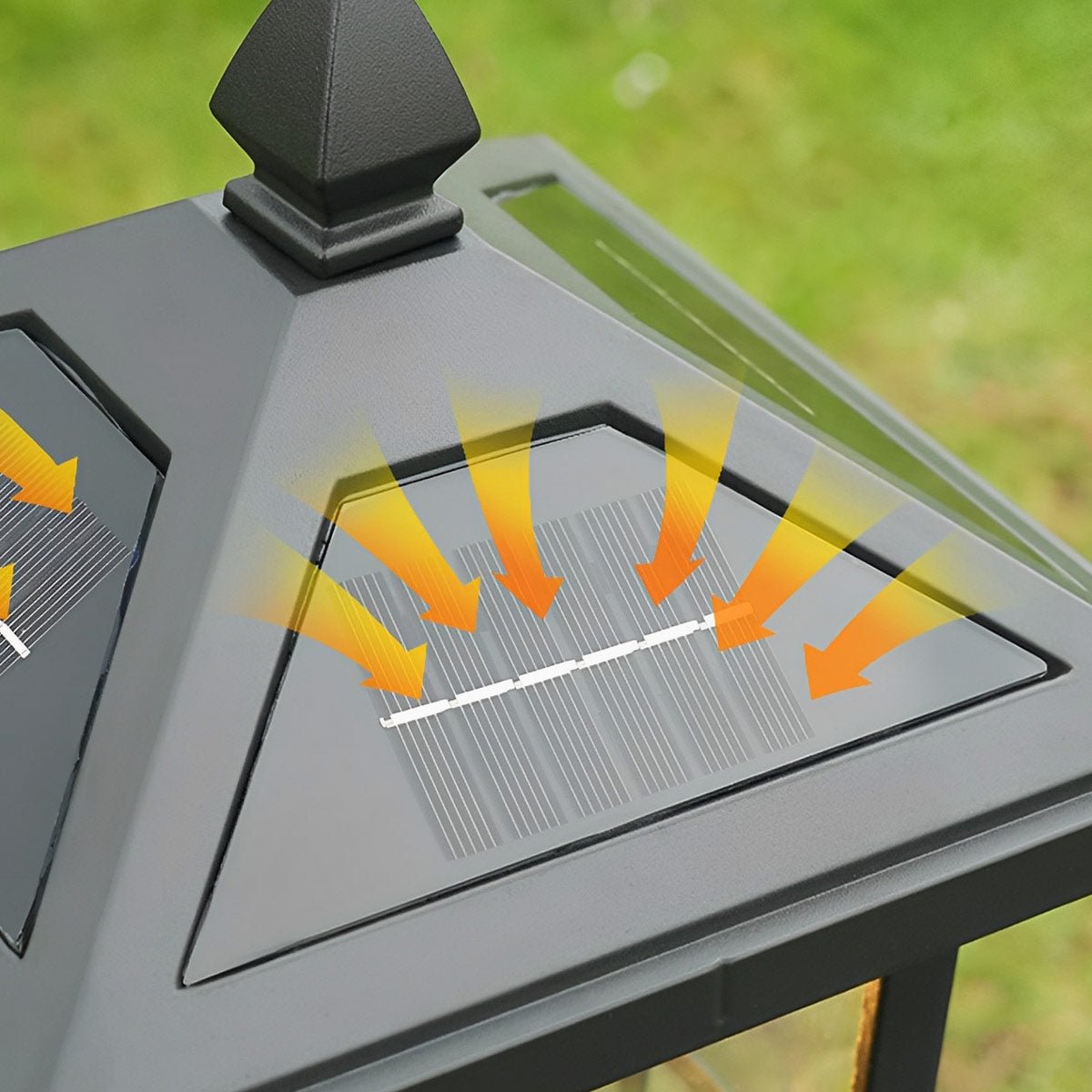 Square Waterproof Aluminum Black Retro Outdoor Lawn Lights