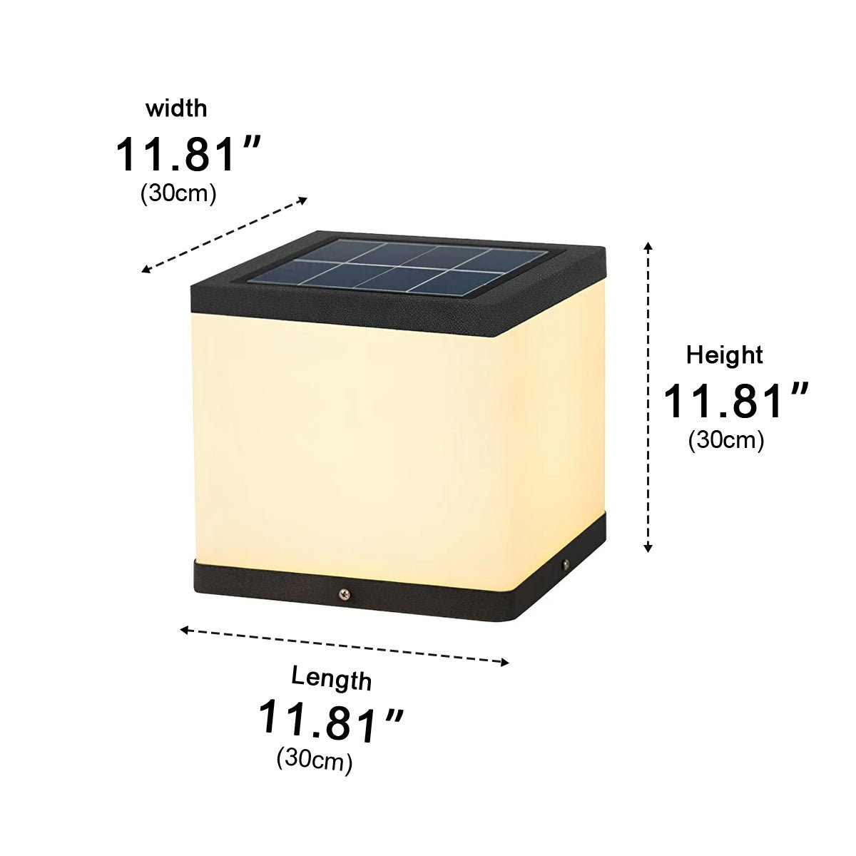 Waterproof Solar Outdoor Square Acrylic Ice Cubes Light