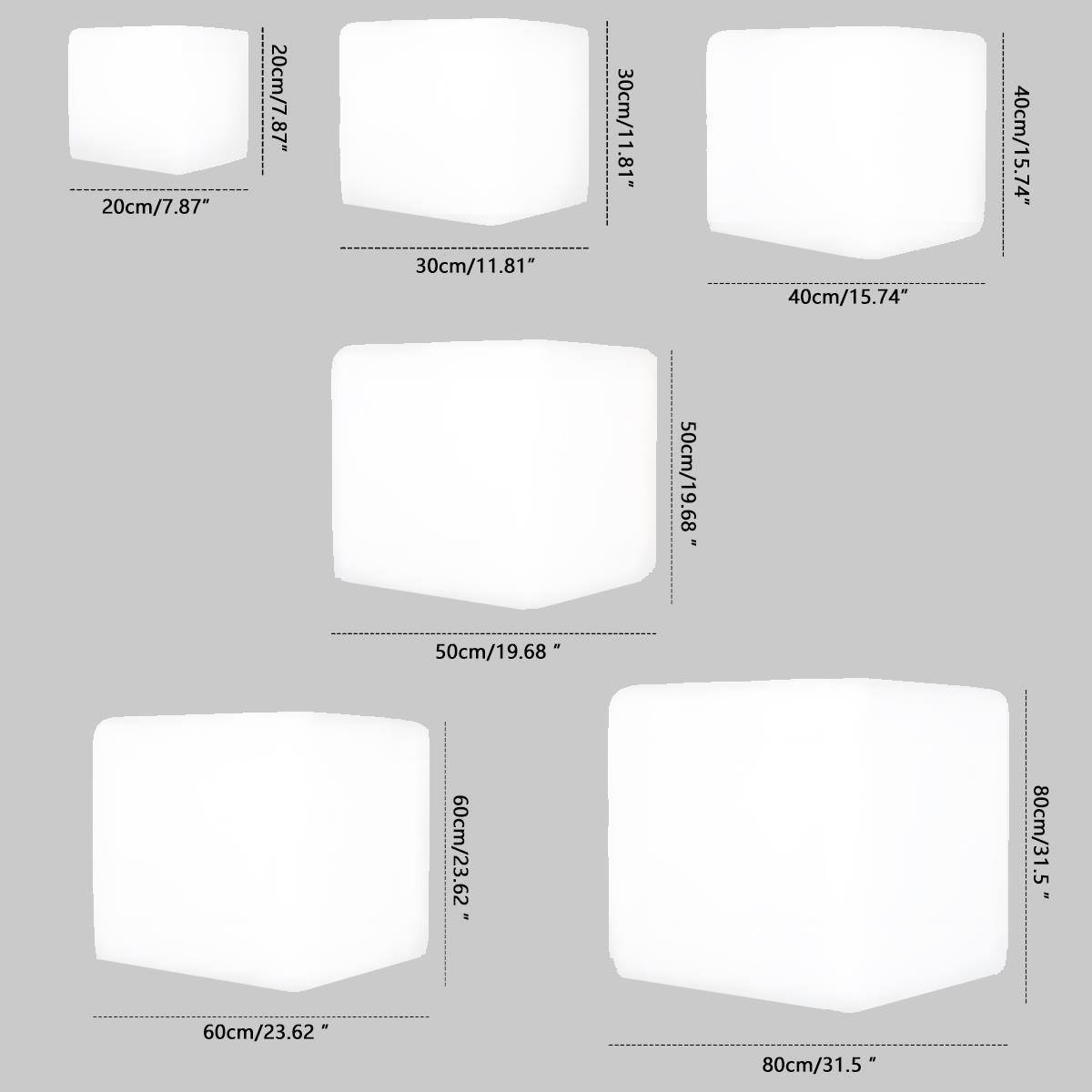Waterproof Square Cube LED Outdoor Landscape Lighting