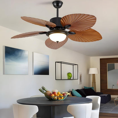 20.47 '' Variable Frequency 5-Leaf Palm Leaf Ceiling Fan