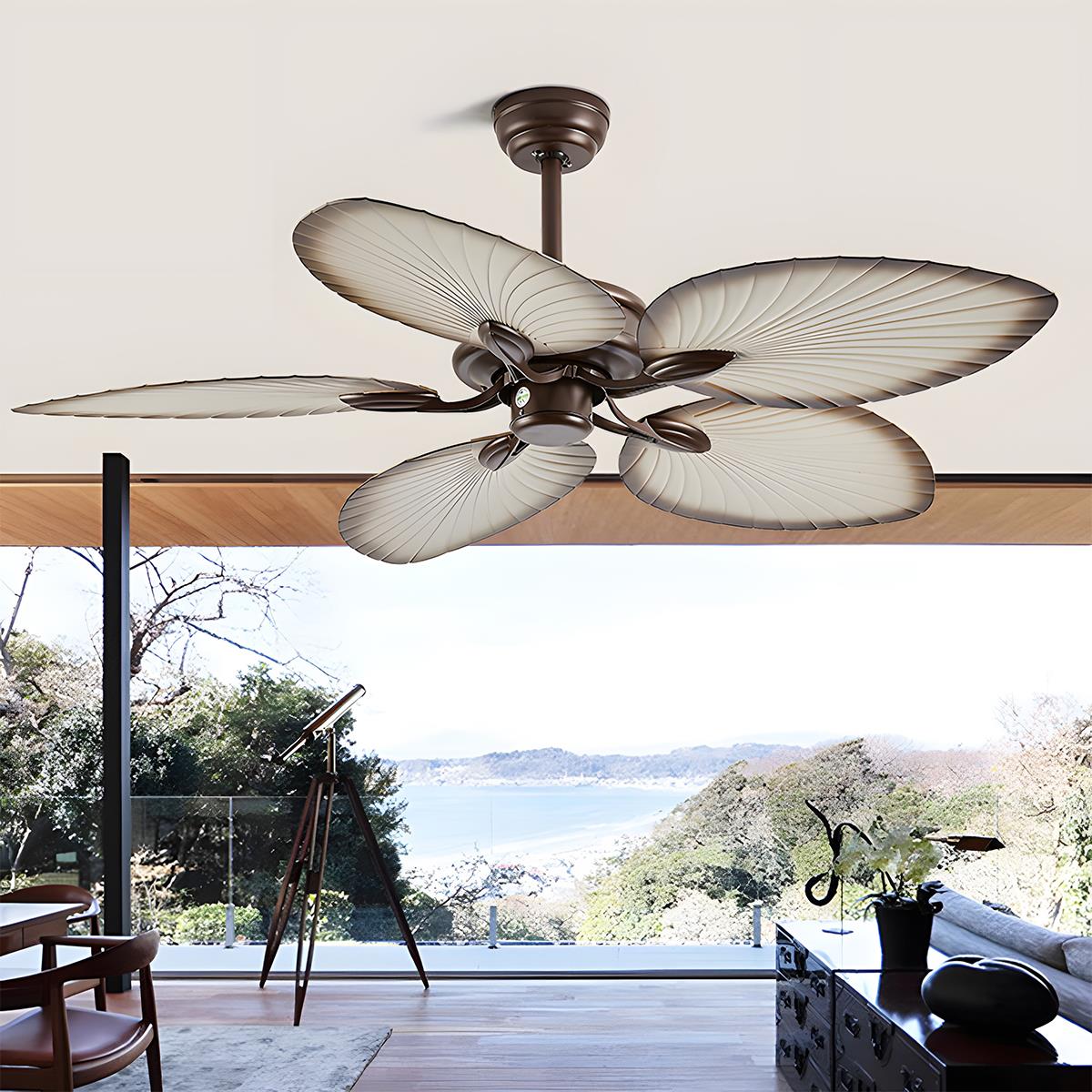 20.47 '' Variable Frequency 5-Leaf Palm Leaf Ceiling Fan