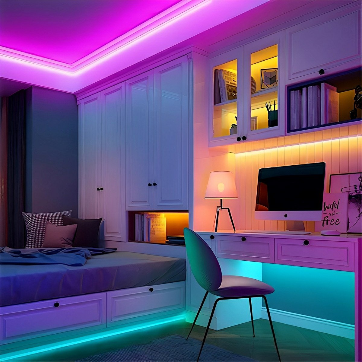 24V Waterproof RGB Outdoor Recessed Flexible LED Linear Lights 39.37 ''