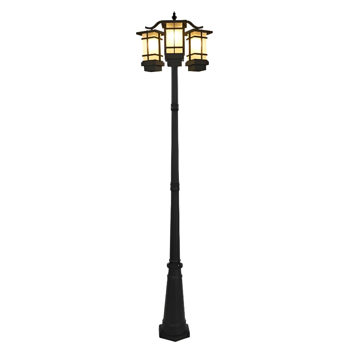 Waterproof Black Modern Outdoor Pole Lights Public Lighting