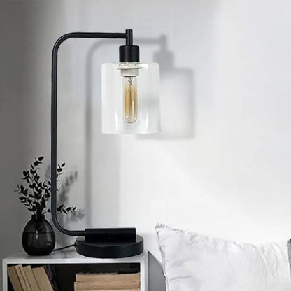 Compact and versatile AuraGlow table lamp, perfect for modern spaces like desks and bedrooms.