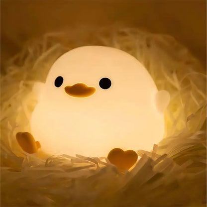 Duck silicone night light with timer rechargeable