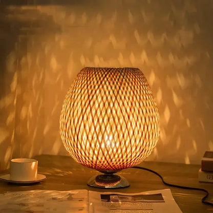 EcoGlow lamp emitting a warm, ambient light, creating a cozy atmosphere in a modern living room.