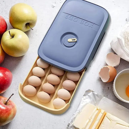 EggGuard Container's stackable design, perfect for organizing eggs and saving refrigerator space.