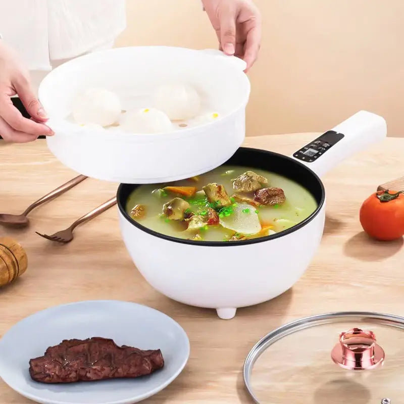 FlexiChef multifunction electric pot with versatile cooking options for easy meals.