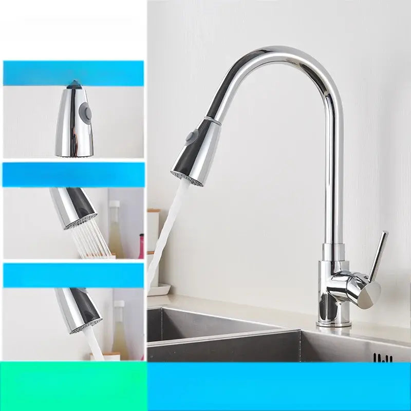 FlowFlex faucet with dual spray modes: stream and gentle spray for versatile kitchen use.