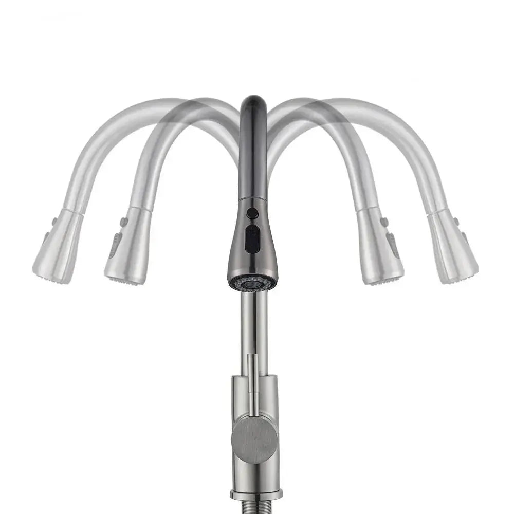 FlowFlex kitchen faucet featuring a fully flexible neck for maximum reach and ease of use.