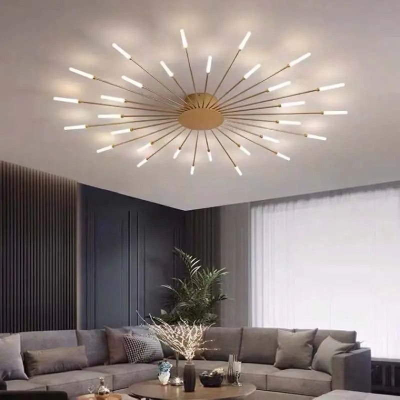 LumiAero ceiling light brightening a contemporary living room with clean, neutral tones - 3.