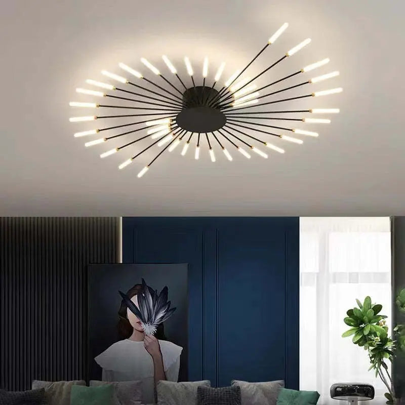 LumiAero ceiling light brightening a contemporary living room with clean, neutral tones - 4.