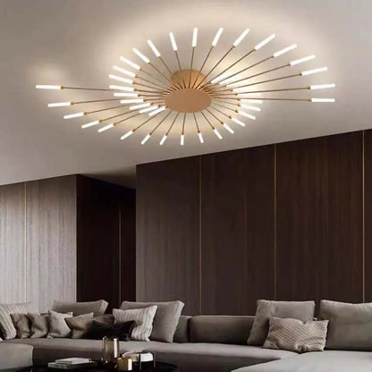 LumiAero ceiling light brightening a contemporary living room with clean, neutral tones - 5.