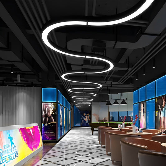 Acrylic DIY Semicircle LED Metal Interior Suspension Pendant Light