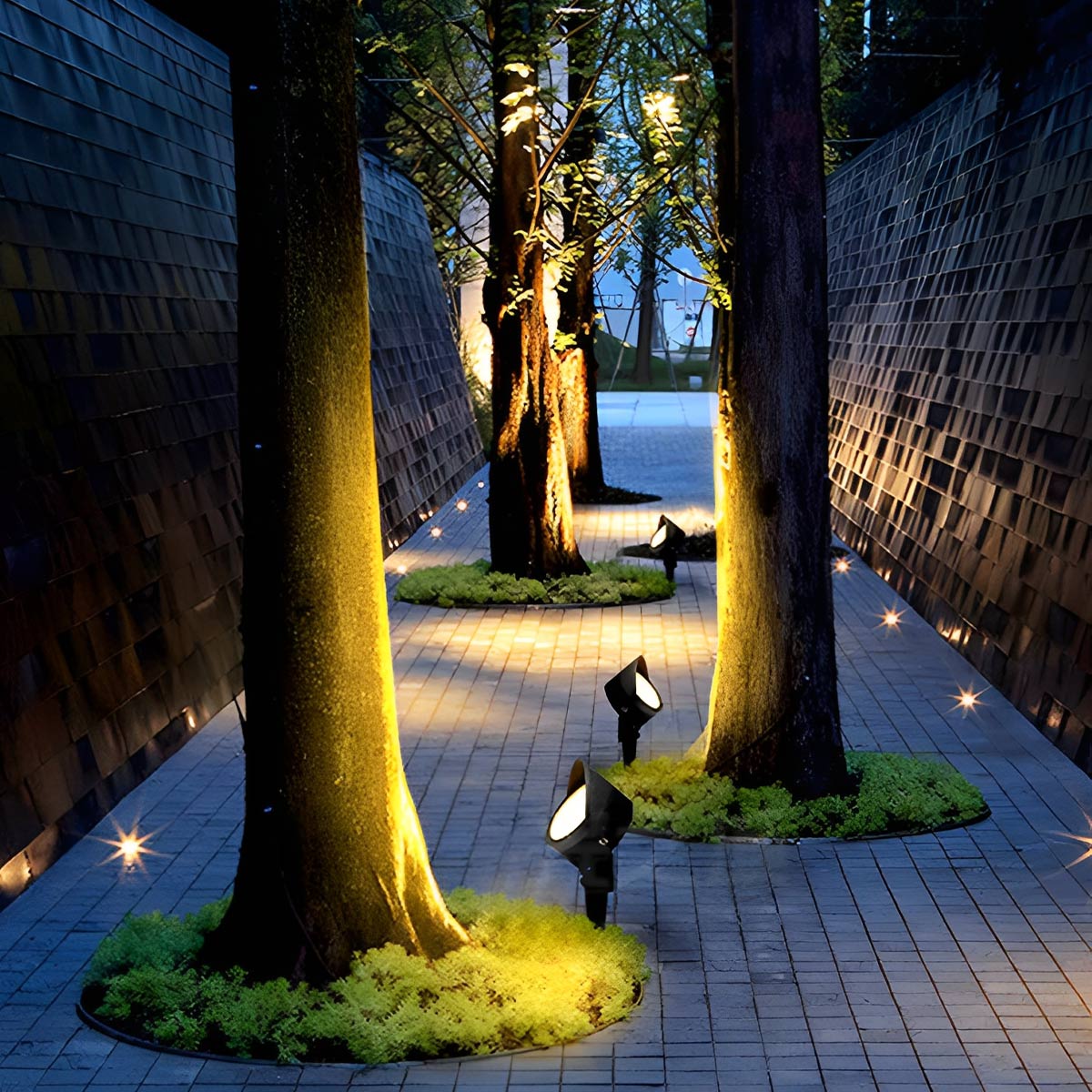 Adjustable Waterproof LED Anti-slip Black ModernSpotlight Tree Spot Light