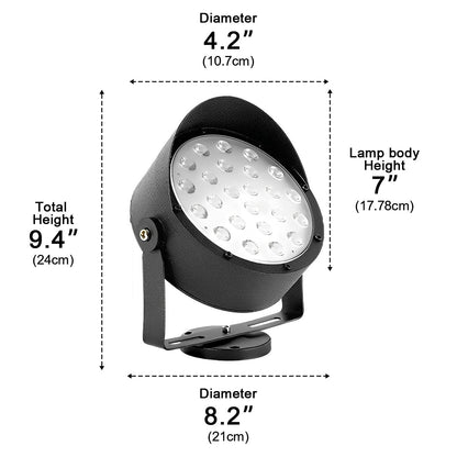 Adjustable Waterproof LED Anti-slip Black ModernSpotlight Tree Spot Light