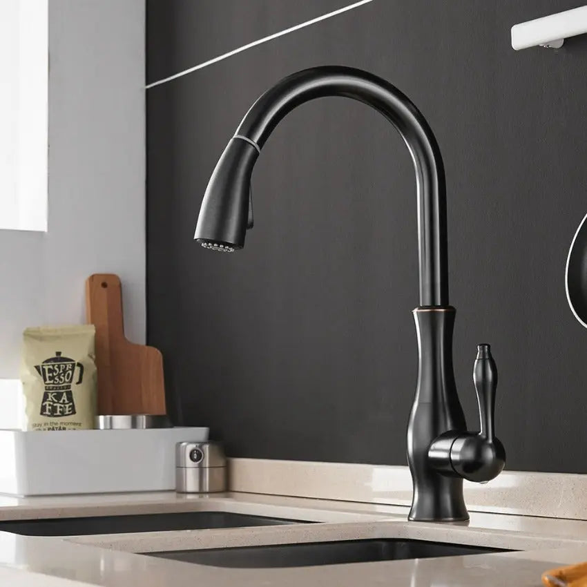 Close-up showing high-quality, corrosion-resistant materials on AquaFlex kitchen faucet