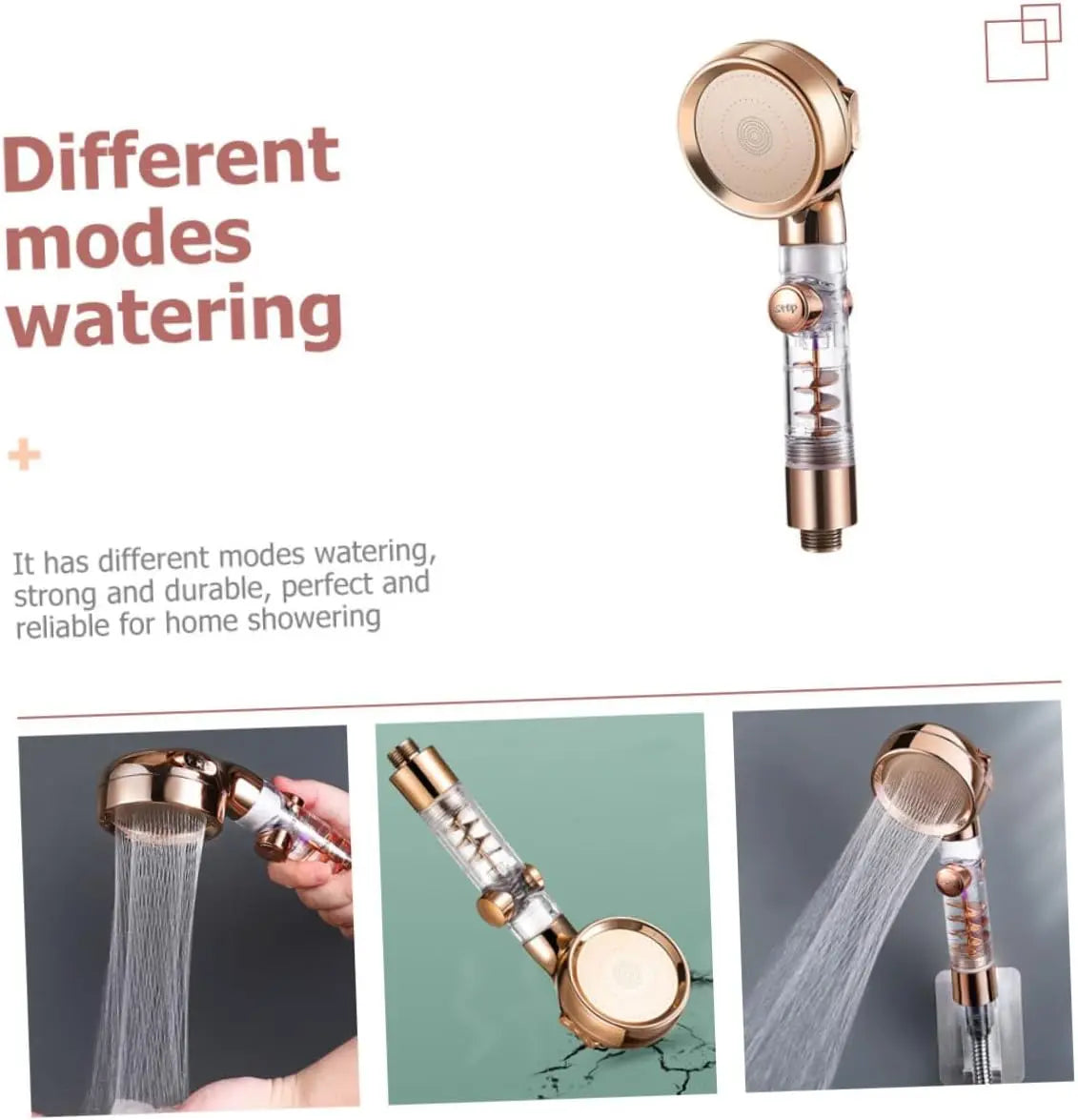 AquaJet Pro shower head set to mixed spray mode for combined water flow patterns