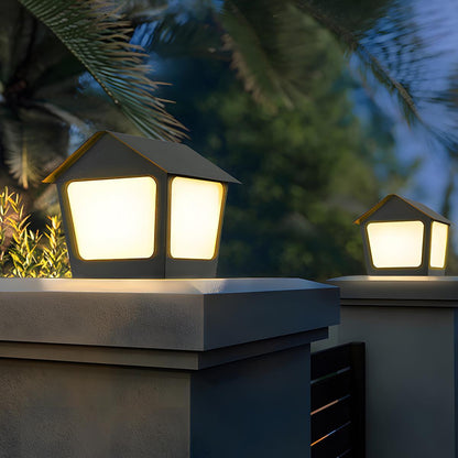 Black Waterproof House Outdoor Post Lights