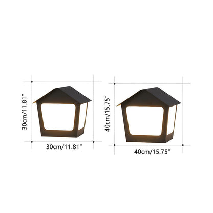 Black Waterproof House Outdoor Post Lights