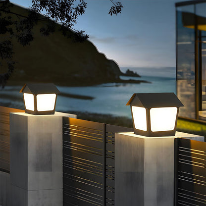 Black Waterproof House Outdoor Post Lights