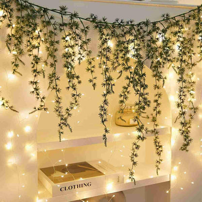 Christmas 360 LED Rattan Curtain Lights Background Decor
