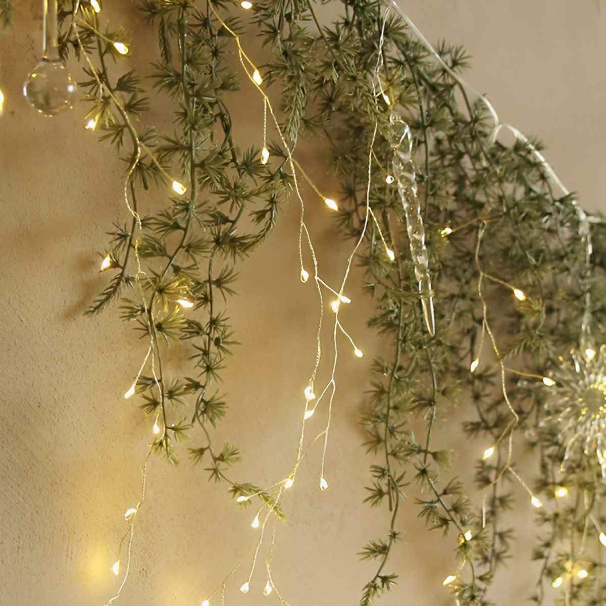 Christmas 360 LED Rattan Curtain Lights Background Decor