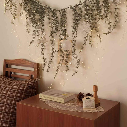 Christmas 360 LED Rattan Curtain Lights Background Decor