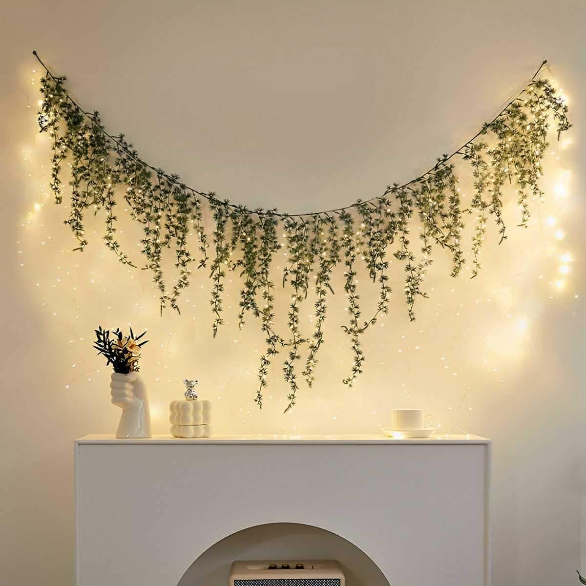 Christmas 360 LED Rattan Curtain Lights Background Decor