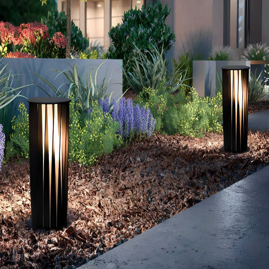 Creative Cylindrical LED Waterproof Black Modern Pathway Light Walkway Floor Lamp