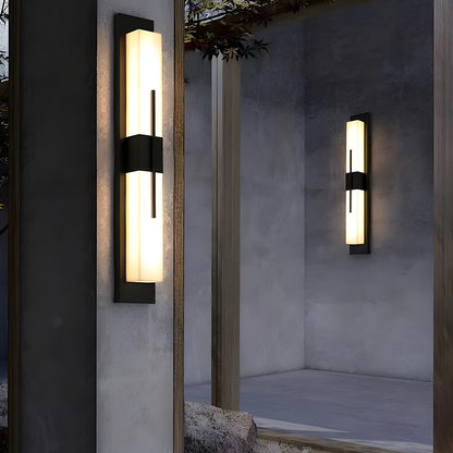 Creative Rectangular LED Waterproof Black Modern Outdoor Wall Lamp Sconec Light