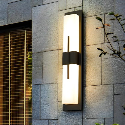 Creative Rectangular LED Waterproof Black Modern Outdoor Wall Lamp Sconec Light
