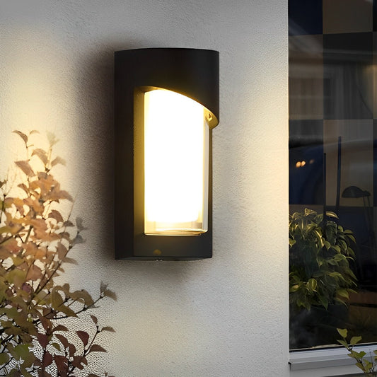 Creative Waterproof LED Black Modern Outdoor Wall Lamp Exterior Lights Wall Sconce
