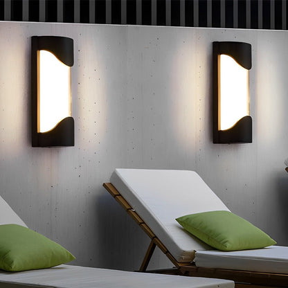 Creative Waterproof LED Black Modern Outdoor Wall Lamp Exterior Lights Wall Sconce