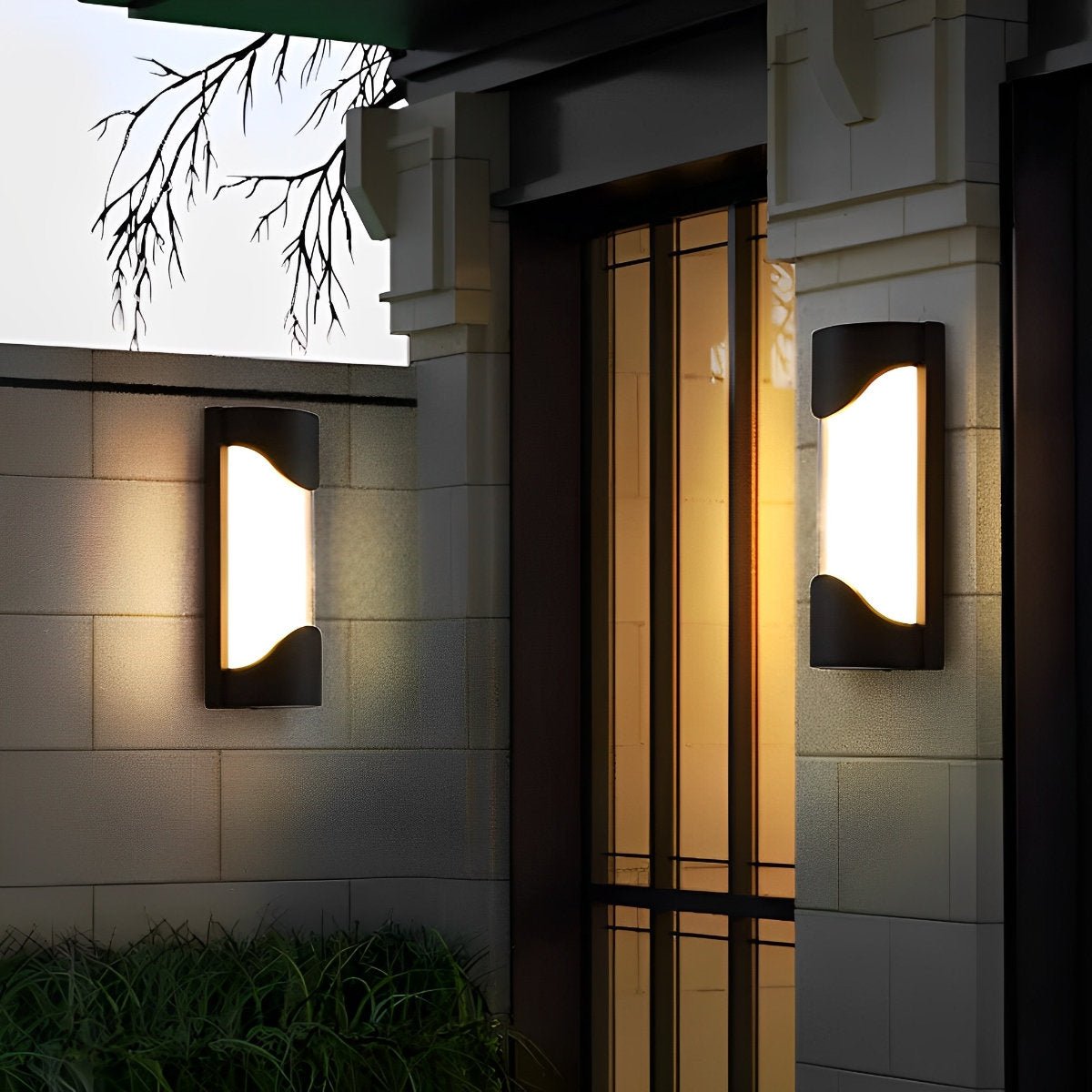 Creative Waterproof LED Black Modern Outdoor Wall Lamp Exterior Lights Wall Sconce