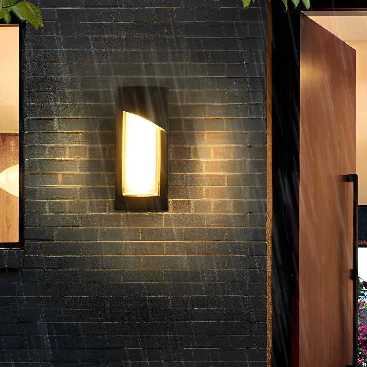 Creative Waterproof LED Black Modern Outdoor Wall Lamp Exterior Lights Wall Sconce