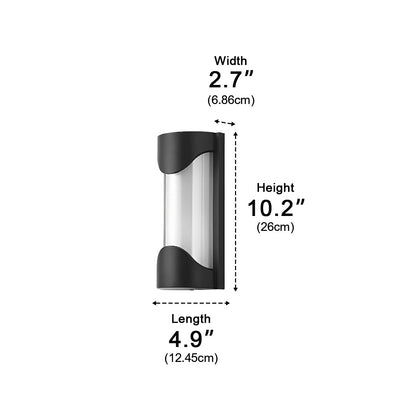 Creative Waterproof LED Black Modern Outdoor Wall Lamp Exterior Lights Wall Sconce