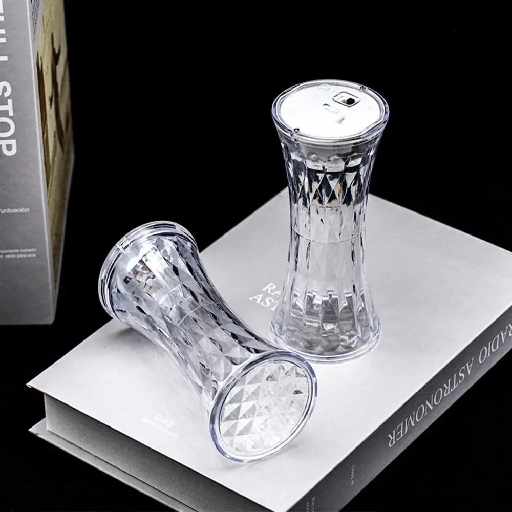 CrystalGlow LED diamond table lamp in packaging, securely wrapped for safe and stylish delivery.