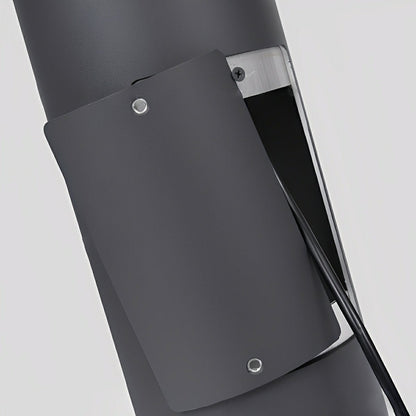 Cylinder LED Black Modern Outdoor Pathway Pole Lights