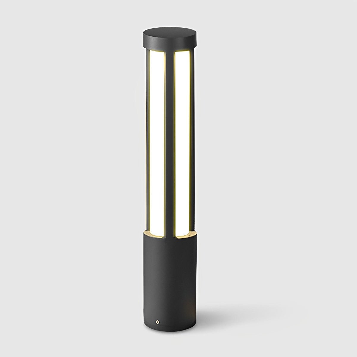 Modern Cylinder LED Black Outdoor Post Lights Pathway Light