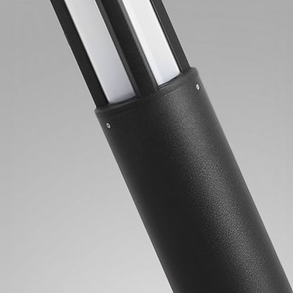 Modern Cylinder LED Black Outdoor Post Lights Pathway Light