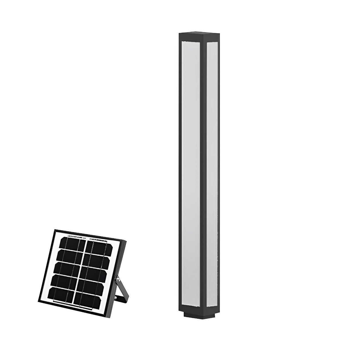 Waterproof LED Black Modern Outdoor Column Light