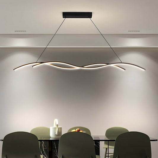Double Wavy Minimalist LED Creative Modern Chandelier Light