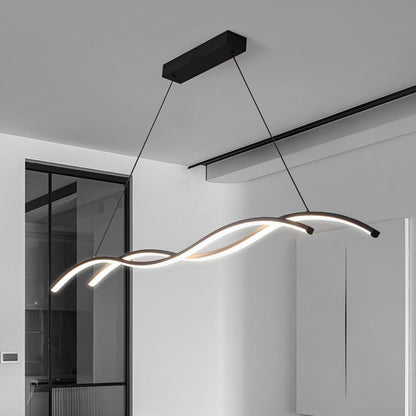Double Wavy Minimalist LED Creative Modern Chandelier Light