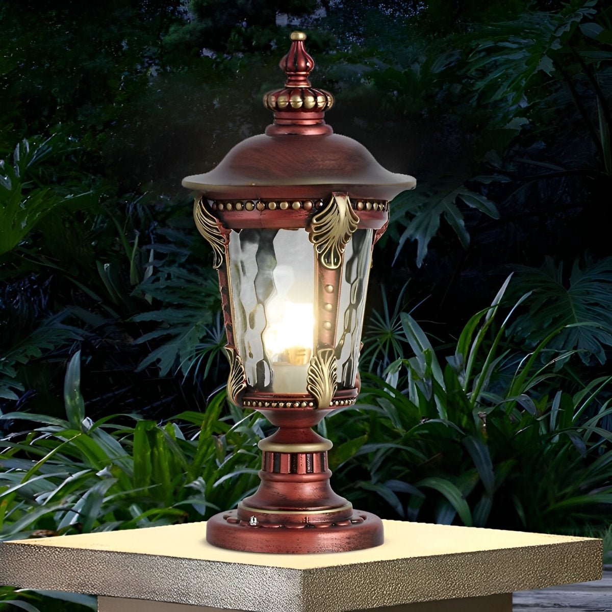 Dual Purpose Aluminum Retro Fence Post Light  Entrance Gate